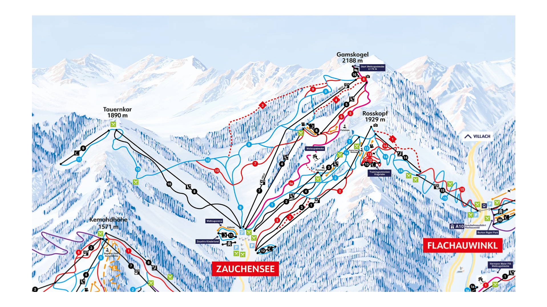 Zauchensee Ski Map