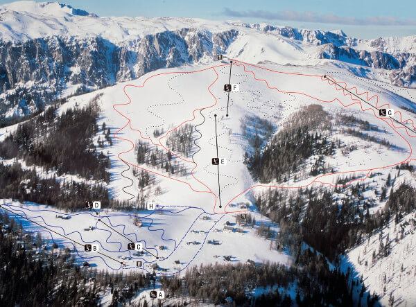 Aflenzer Buergeralm Ski Map