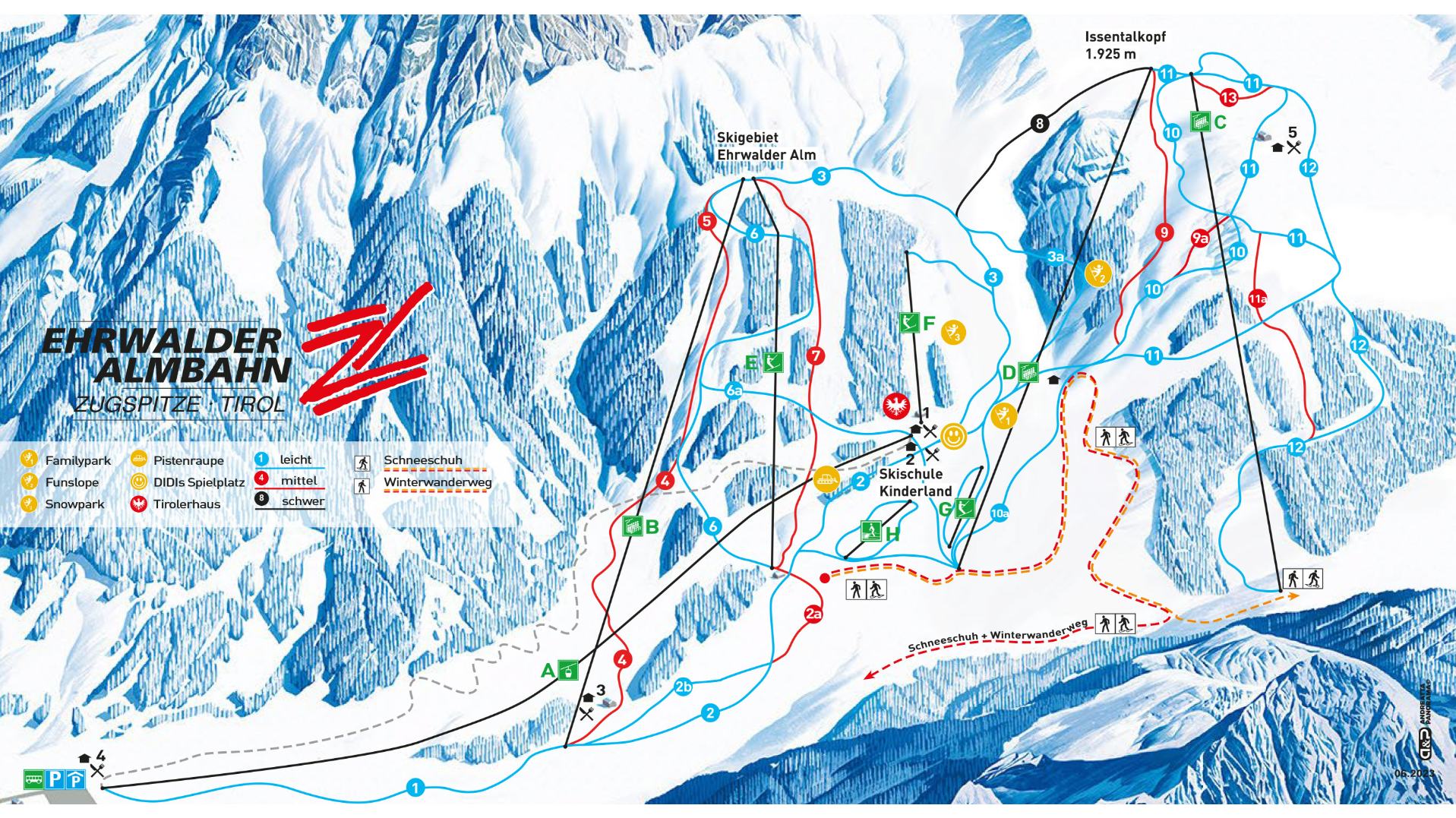 Ehrwalder Alm Ski Map