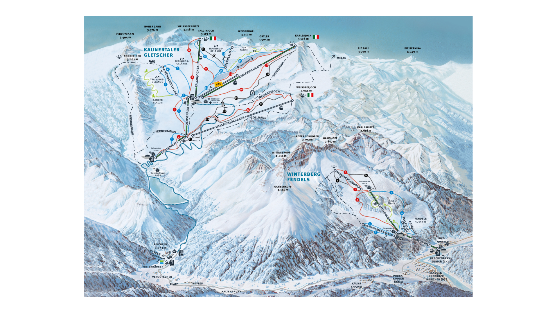 Fendals Ski Map