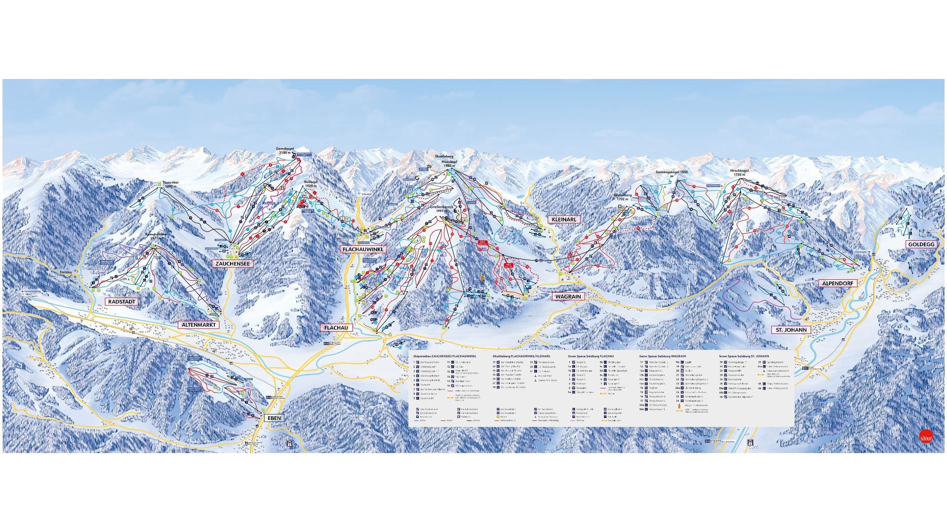 Flachau Ski Map