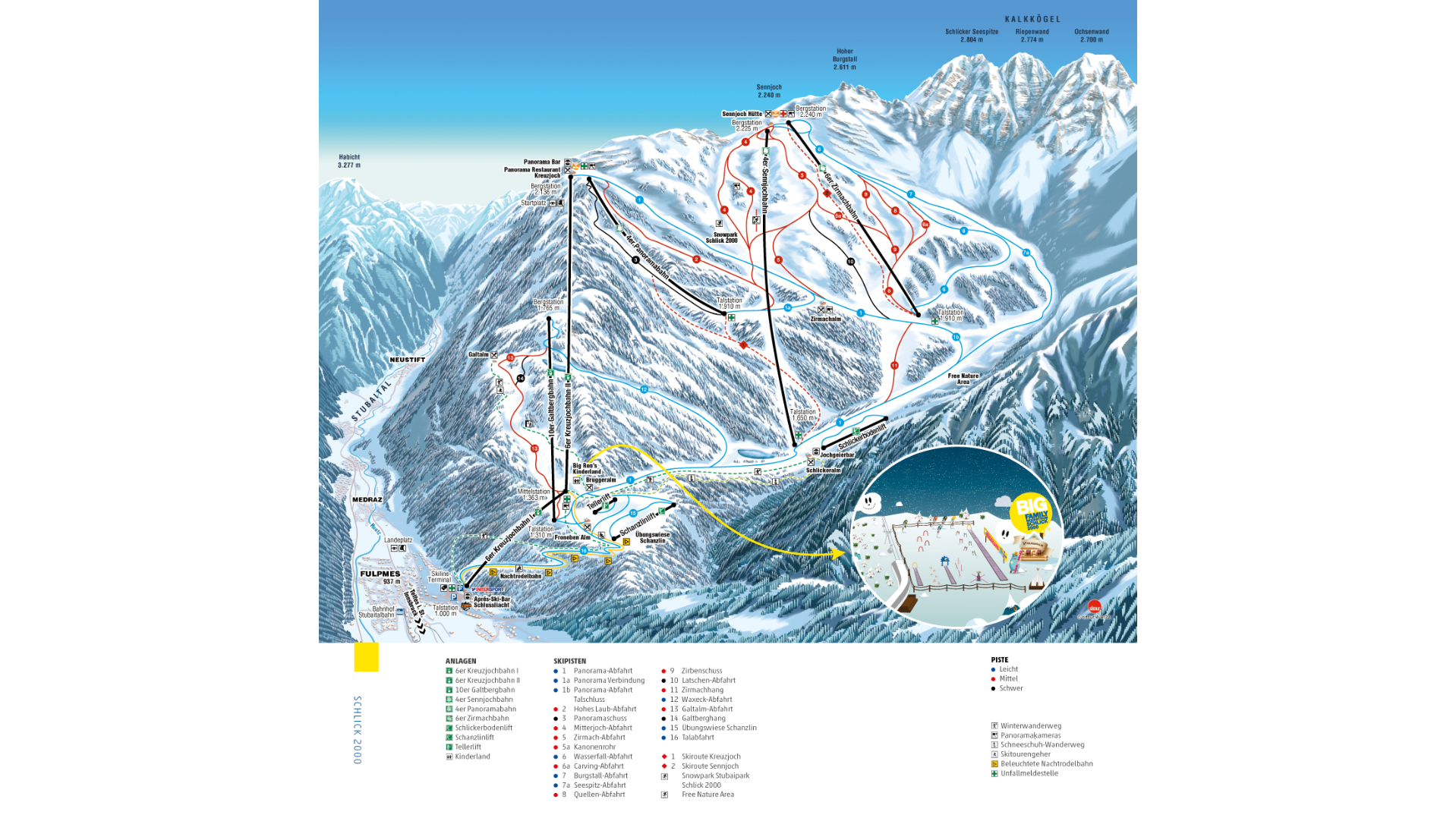 Fulpmes Ski Map