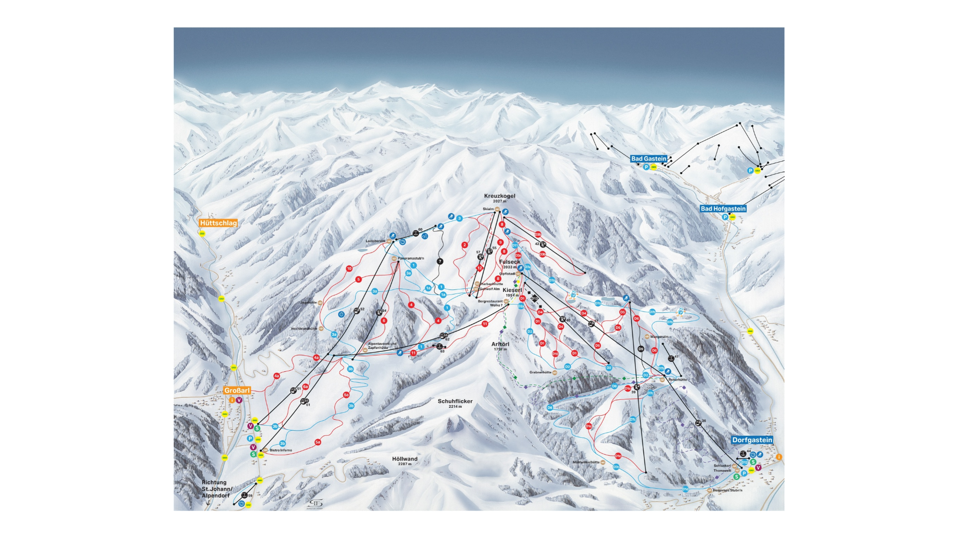 Grossarltal Ski Map