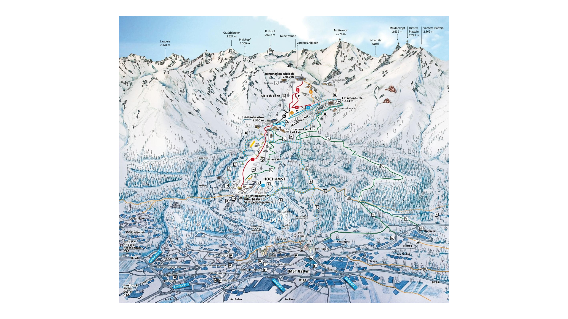 Imst - Hochimst Ski Map