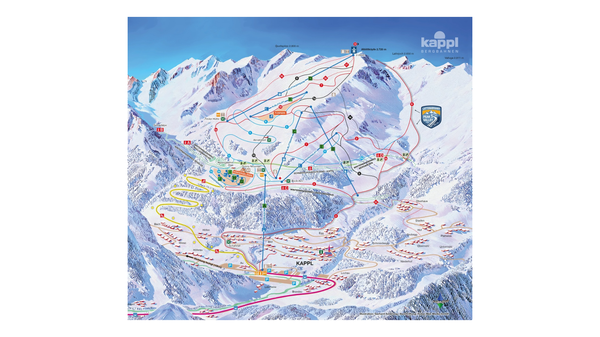 Kappl Ski Map