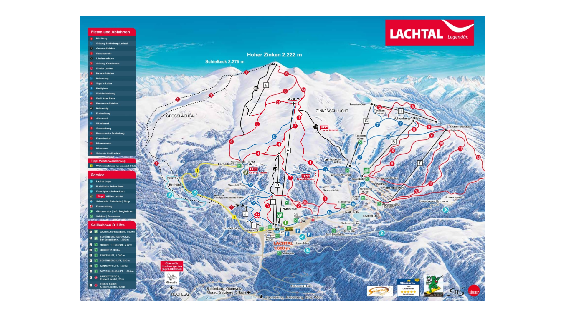 Lachtal Ski Map