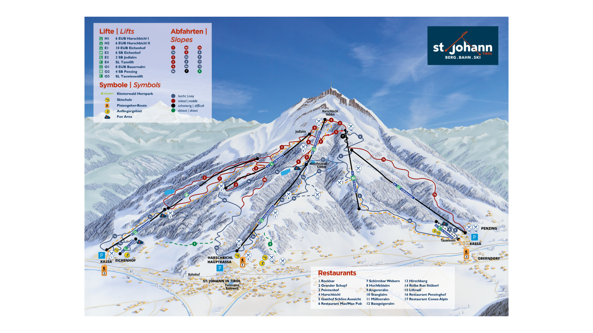 Oberndorf Ski Map