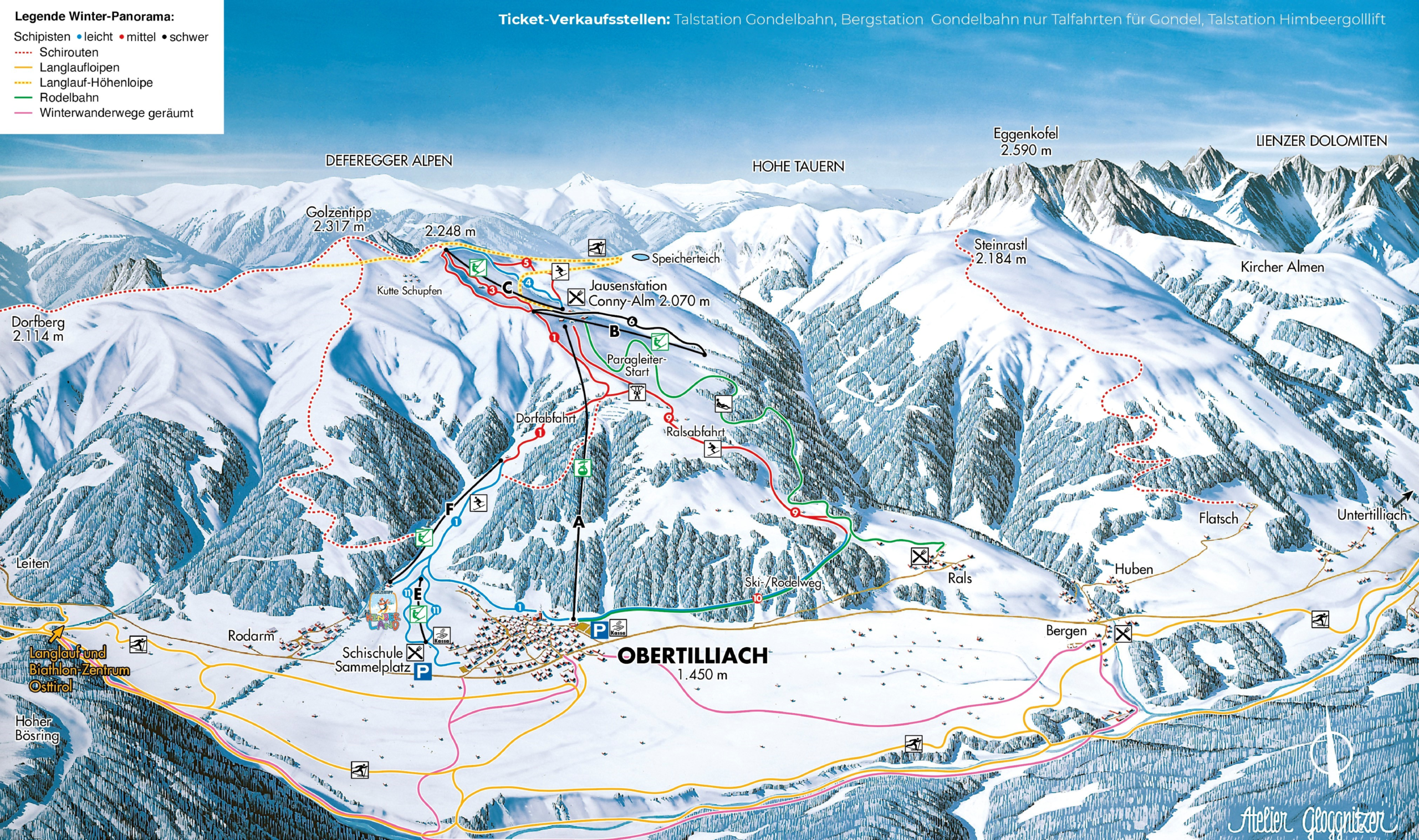 Obertilliacher Ski Map
